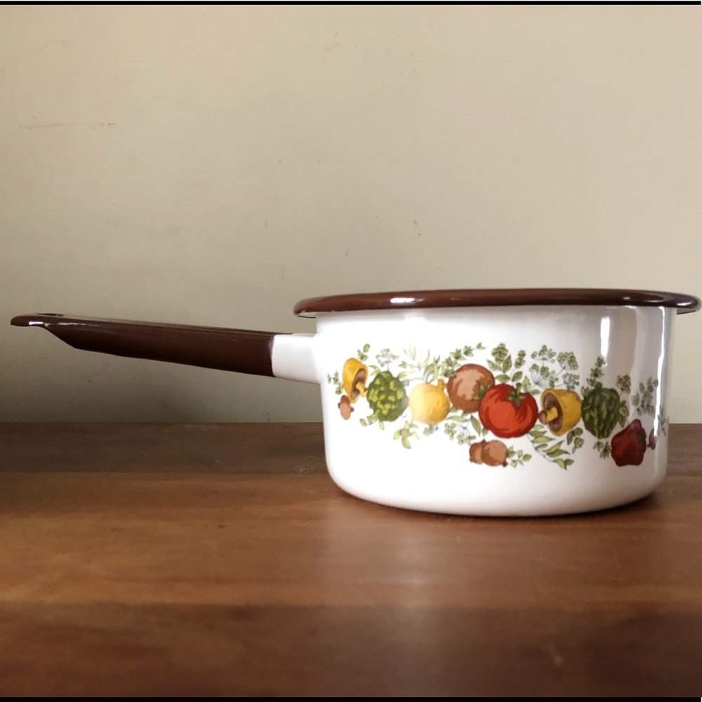 Vintage Spice of Life Corningware Enamel Saucepan
